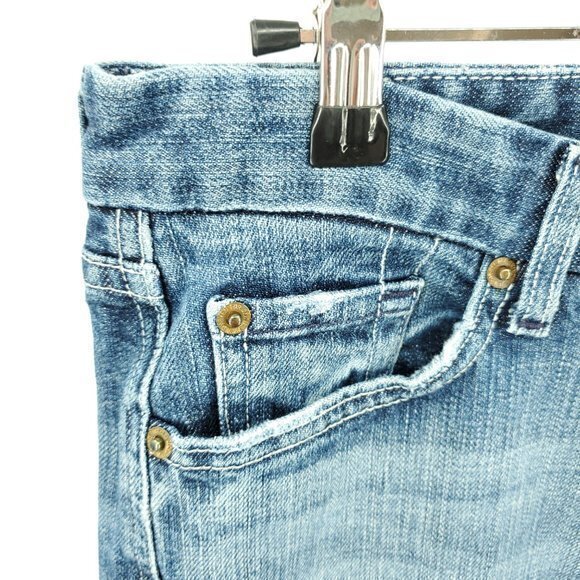 7 For All Mankind Blue Boot Cut Jeans A pocket. Too big for me. - Picture 9 of 15